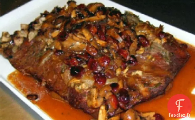 Poitrine Aux Champignons Portabella et Canneberges Séchées