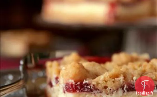 Barres de Fromage À la Crème à l'Avoine aux Canneberges