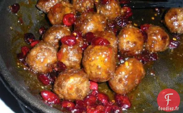 Boulettes de Viande Glacées aux Canneberges
