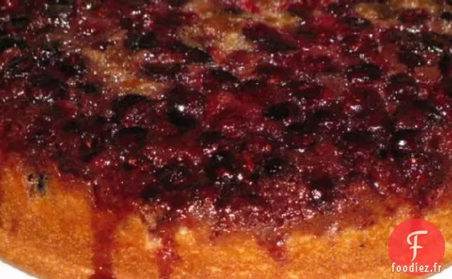 Gâteau à l'envers aux Canneberges
