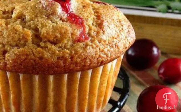 Muffins aux Canneberges et à l'Orange