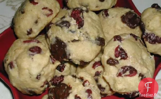 Biscuits aux Canneberges au chocolat - Mélanger dans un bocal
