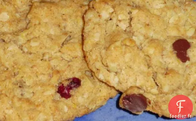 Biscuits Moelleux Aux Noix (Ou Au Chocolat) Aux Canneberges Et À L'Avoine