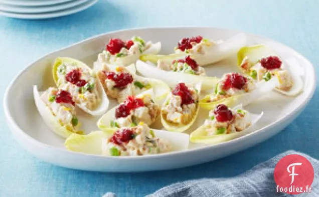 Bateaux de Poulet aux Canneberges et aux Endives