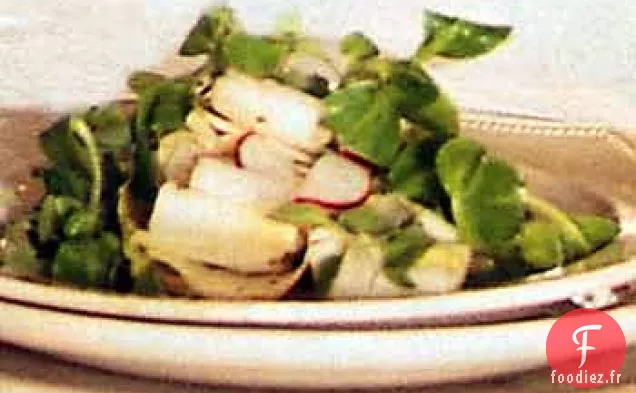Salade d'Endives, Mâche et Radis à la Vinaigrette au Champagne