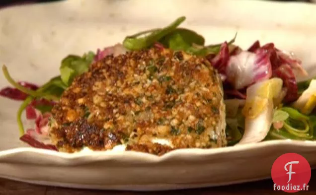 Verts Amers Flétris au Fromage de Chèvre Croustillant aux Noix