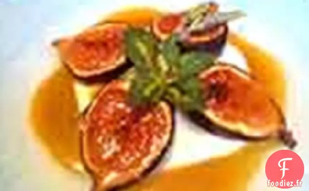 Figues Caramélisées Au Miel de Lavande et à la Crème