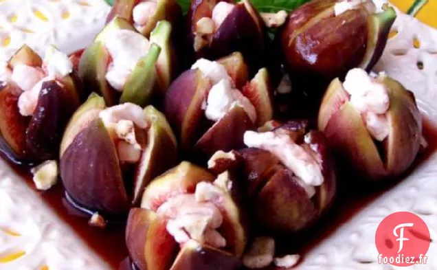 Figues au Fromage de Chèvre et Sirop de Porto