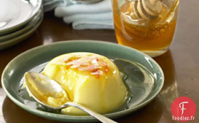 Panna Cotta au Safran avec Recette de Miel Amer