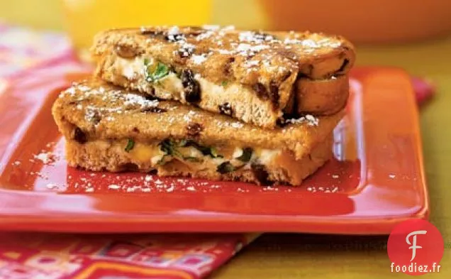 Sandwichs au Fromage de Chèvre Grillé à la Figue et au Miel