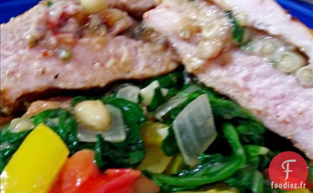 Longe de Porc Farcie aux Figues, Pignons de Pin et Feta