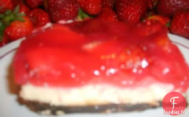 Gâteau au fromage aux Fraises Sans Cuisson