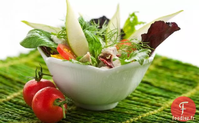 Salade Gourmande au Poulet Rôti ou au Saumon Fumé