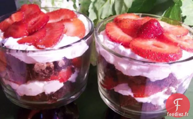 Bagatelle De Gâteau au Fromage aux Fraises Facile