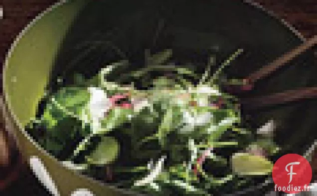 Salade de Cresson aux Figues Braisées au Porto et Oignons Marinés