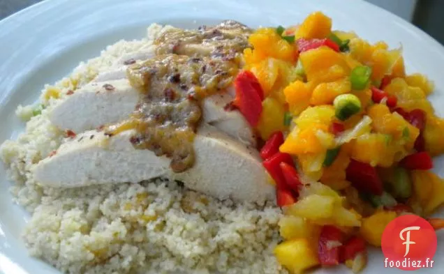 Couscous au Poulet Tropical Avec Vinaigrette au Rhum