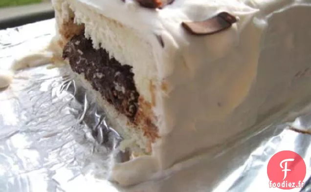 gâteau d'ange fourré au chocolat