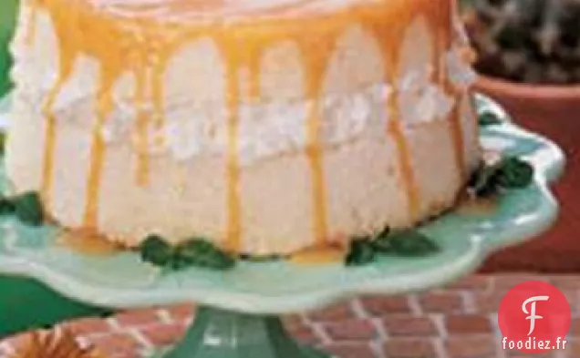 Gâteau Aux Anges Avec Sauce Au Caramel