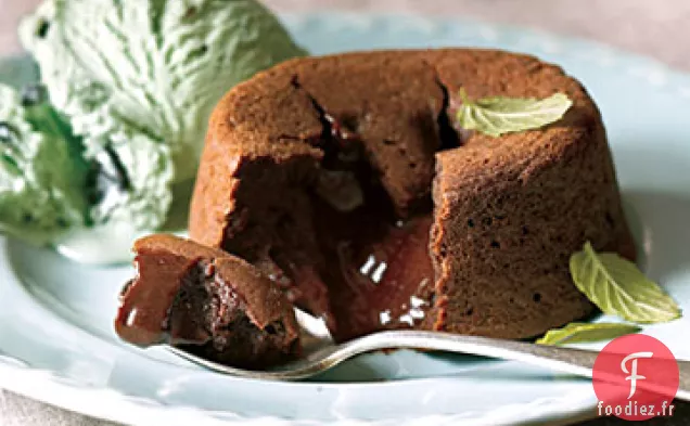 Gâteaux au Pudding au Chocolat et à la Menthe