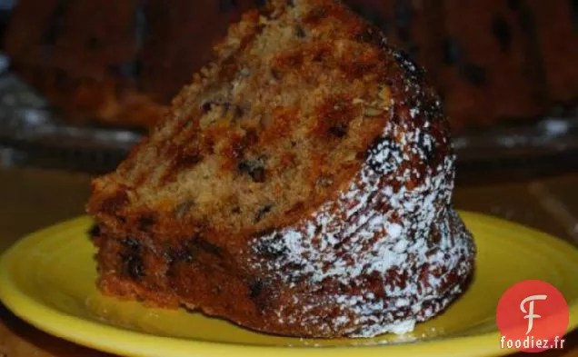 Gâteau aux Pépites de Chocolat à la Crème Sure
