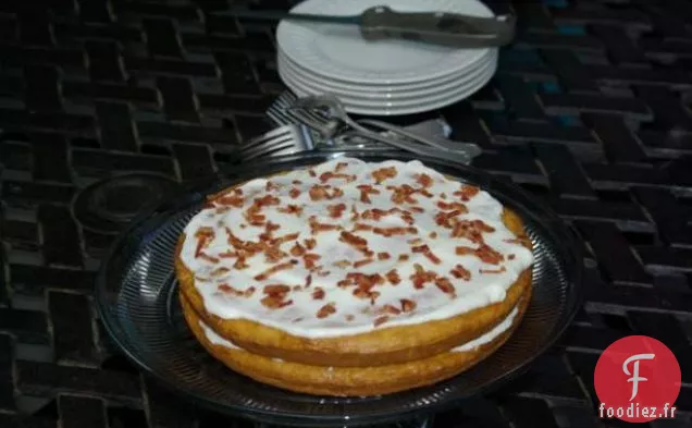 Gâteau de Couche de Poulet au Bacon pour Chien