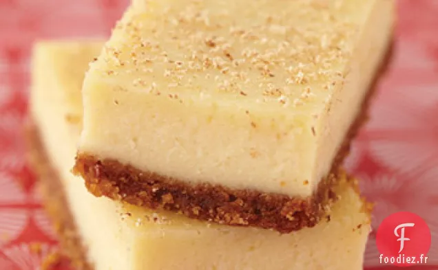 Barres de Gâteau au Fromage au Lait de poule d'Elizabeth