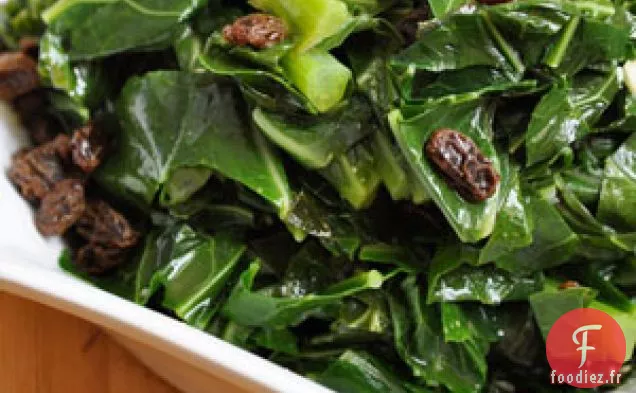 Collards D'Agrumes Aux Raisins Secs Redux