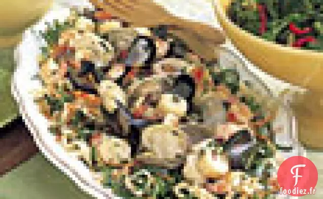 Salade de Fruits de Mer à la Salade de Chou Vert