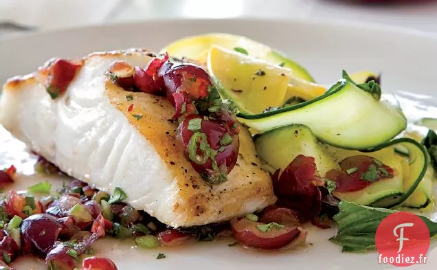 Morue Noire Poêlée avec Salsa aux Raisins