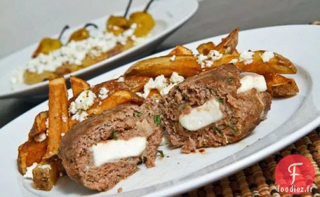 Biftekia Gemista (Hamburgers Farcis à la feta)