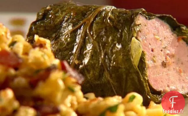 Légumes Verts de Collard Farcis au Porc