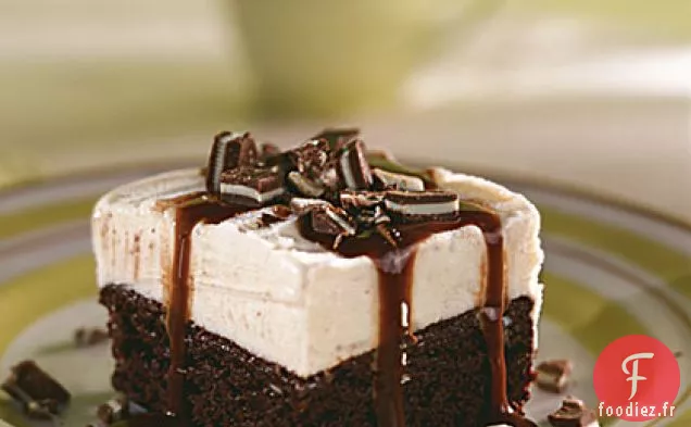 Barres de Crème Glacée Au Brownie à la Menthe
