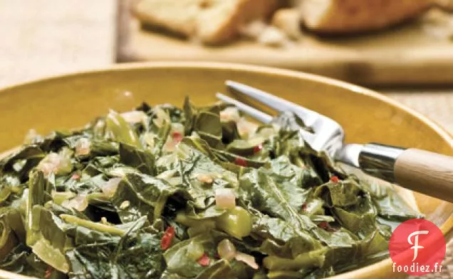 Collards Aux Oignons Rouges