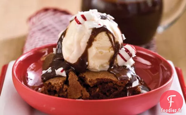 Sundaes Fudge chaud à la Menthe - Brownie