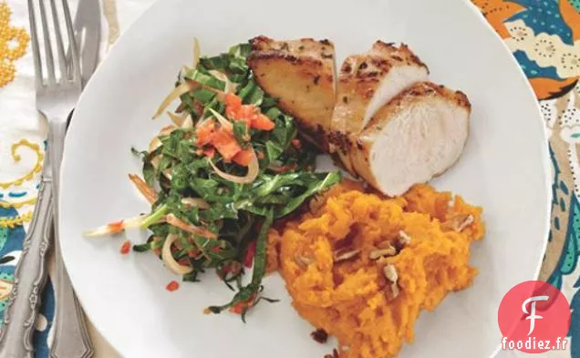 Poulet Aux Patates Douces Et Légumes Verts