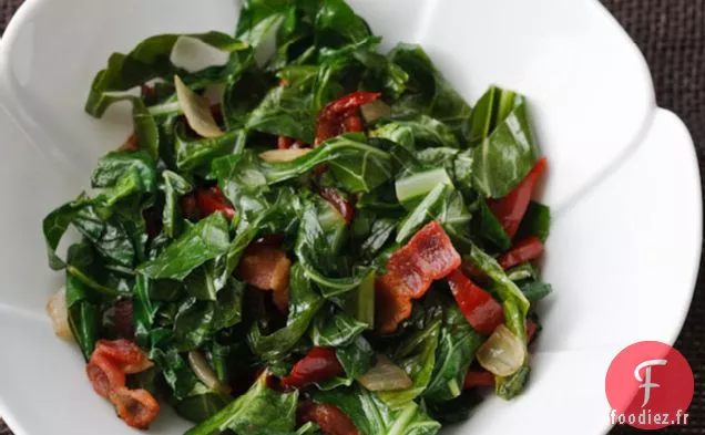 Collards Braisés au Cidre et au Jambon