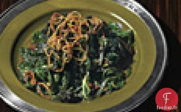 Poêlée de Légumes Verts aux Échalotes Croustillantes et au Cidre Gastrique