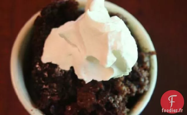 Gâteau à la Cuillère au Fudge Chaud Faible En Gras