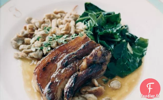 Poitrine de Porc avec Spaetzle de Sarrasin et Collards