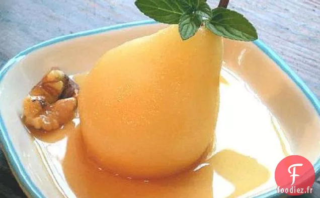 Poires Pochées Au Sirop De Cidre De Pain D'Épices