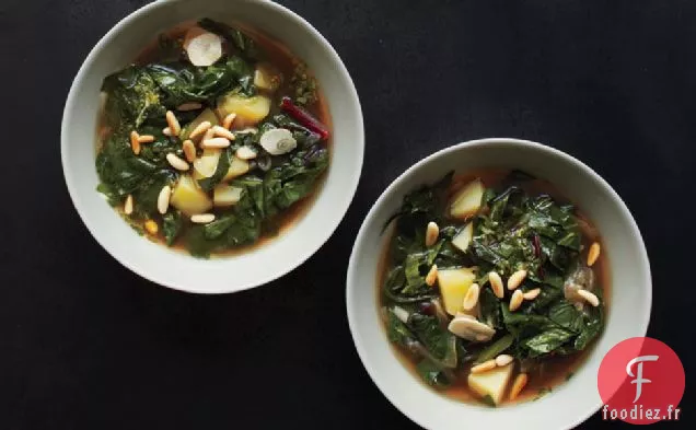 Soupe Aux Trois Verts Avec Gremolata Aux Épinards