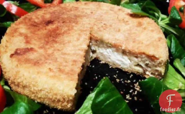 Soufflé au Fromage Feta avec Salade