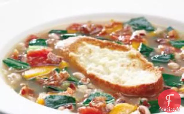 Soupe aux pois Verts et aux yeux noirs de Collard
