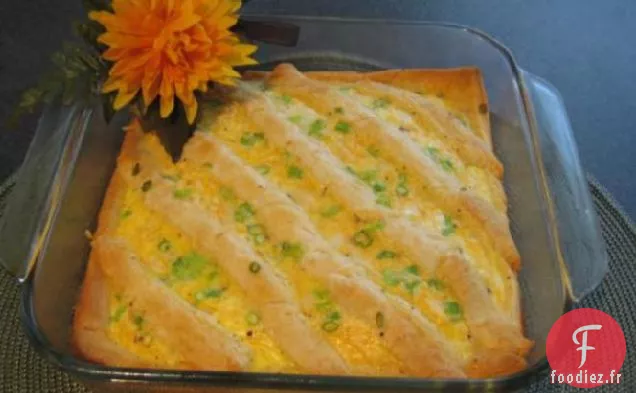 Casserole D'Oeufs En Croissant Au Jambon