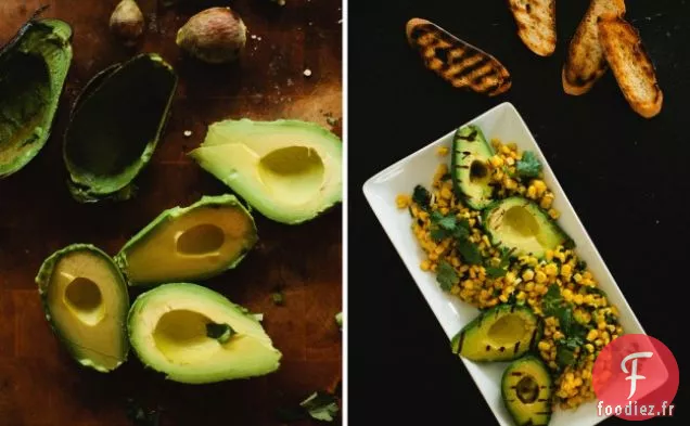 Salade D'Avocat Grillé Et De Maïs
