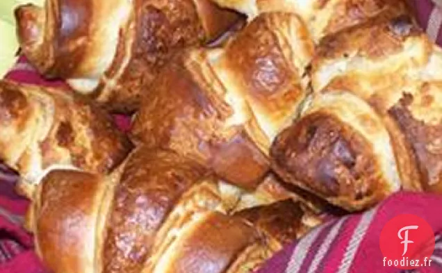 Croissants Français Traditionnels En Couches