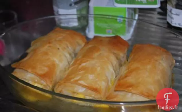 Poulet Enveloppé au Phyllo Grec