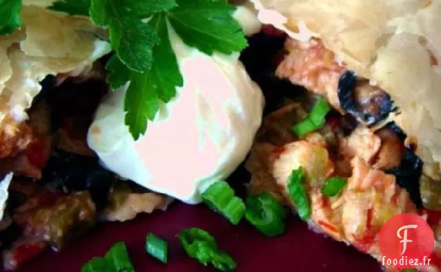 Poulet mexicain en Phyllo