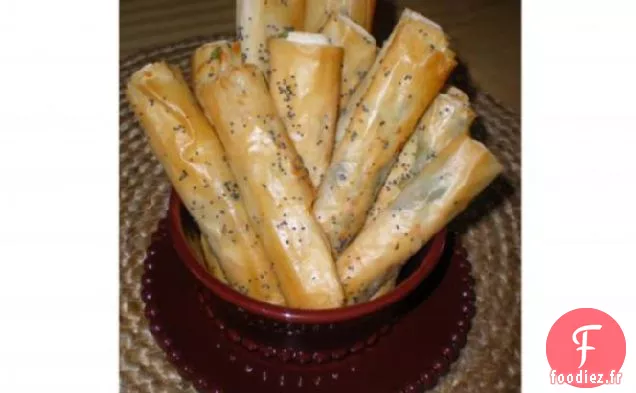 Cigares au Parmesan au Pavot