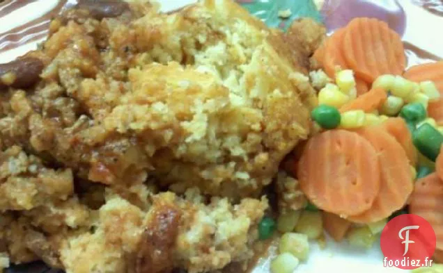 Tarte Au Fromage Chili À La Dinde Avec Croûte De Semoule De Maïs